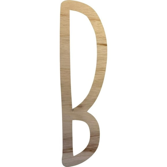 Wooden Craft Wall Letters, Unfinished 12'' Alphabet Letter B, DIY Northwood Font