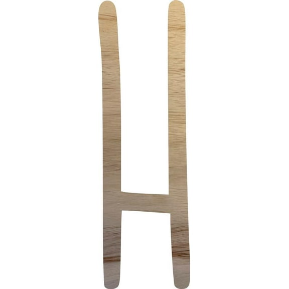 Wooden Craft Wall Letters, Unfinished 12'' Alphabet Letter H, DIY Northwood Font