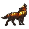 thumbnail image 1 of Wooden Creative Wolf Decoration With Built-In Light, Stylish Rustic Wall Art For Living Room Bedroom Bathroom, Distressed Paint Finish Creative Gift For Nature Lovers, 1 of 8