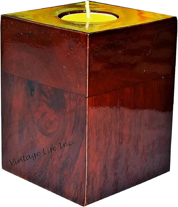 Wooden Cremation Tealight Urns for Human Ashes Adult, Wooden Cremation Urns for Ashes, Funeral Cremation Urn for Pets