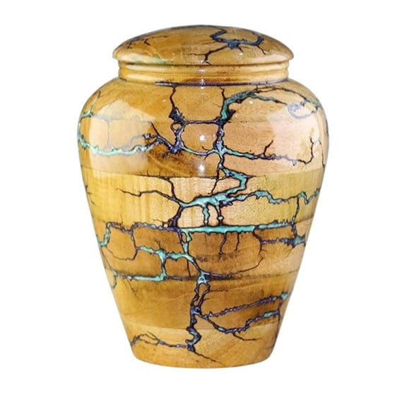 Wooden Cremation Urn for Human Ashes Male/Female, Resin Cremation Adult Funeral Urn Box, Personalized Urn for Mom Ashes, Custom Urn for Pet Ashes (Small (20 Cubic/inch)