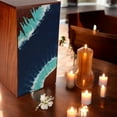 thumbnail image 1 of Wooden Cremation Urn for Human and Pet Ashes, Memorial Urn, Burial Urn, Keepsake Urn, Adult Urn with Epoxy Design (Small), 1 of 4