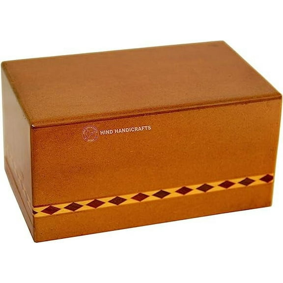 Wooden Cremation Urns for Human Ashes Adult Large, Burial Urns for Columbarium, Rosewood Wooden Box Funeral Urns for Human Ashes (9" x 5.5" x 4.5" - 180 Cu/in or lb, Yellow)