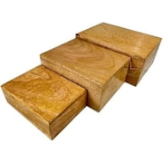 Wooden Cremation Urns for Human/Pets Ashes Adult, Keepsake urn Box, Funeral Memorial Urn for Pets | Light Coloured Plain Wooden Ashes Box Medium- 86 cu/in