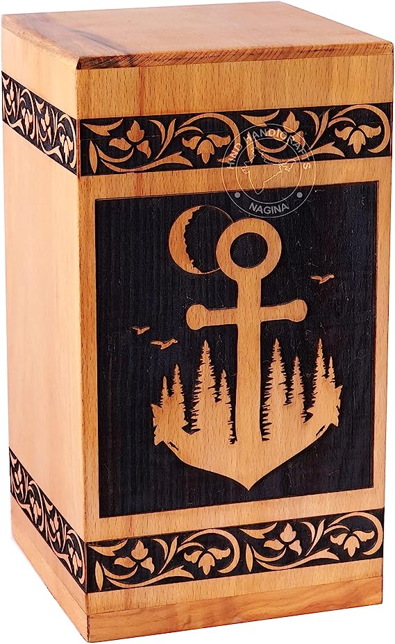 Wooden Cremation Urns for Human Ashes Adult Large - Wooden Burial Urn ...