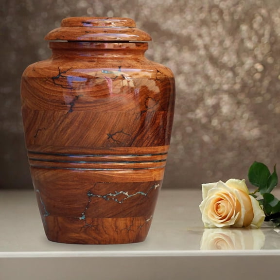 Wooden Cremation Urns for Human Ashes Adult, Resin Ashes Urn Box for Male/Female Ashes, Decorative Urn for Pet Ashes, Keepsake Urn for Dog Ashes.