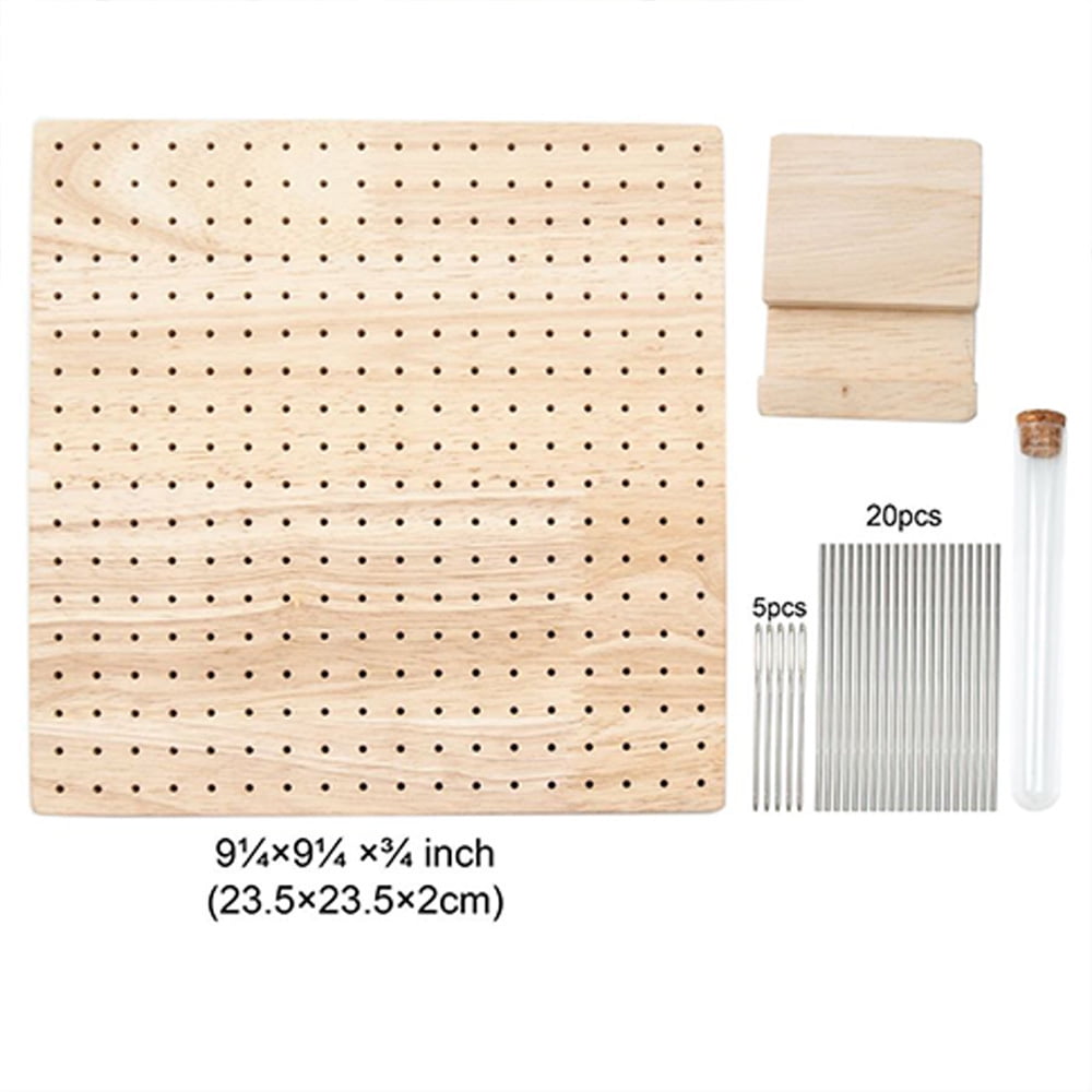 Wooden Crochet Blocking Board Knitting Blocking Mat with Rod Pins for