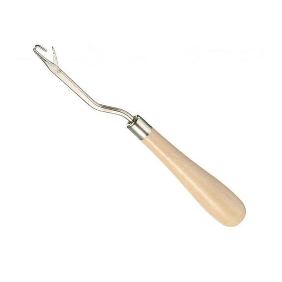 Wooden Crochet Hook Tool for Tapestry Making, 6.1" Ergonomic Handle, DIY Knitting Needle for Lock Hook Rugs & Crafts