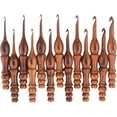 thumbnail image 1 of Wooden Crochet Hooks Set of 13-3.5mm to 12mm - Rosewood Crochet Hooks for Arthritic Hands - for Crocheting & Knitting - Ergonomic Soft Grip Handle Crochet Hooks - Gifts for Her(Hooks,Bowl,Stand), 1 of 8