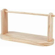 Wooden Crochet Yarn Holder 1.3x0.5x0.6 Inch Ribbon Organizer Rack Storage Holder Single Revolving Yarn Storage