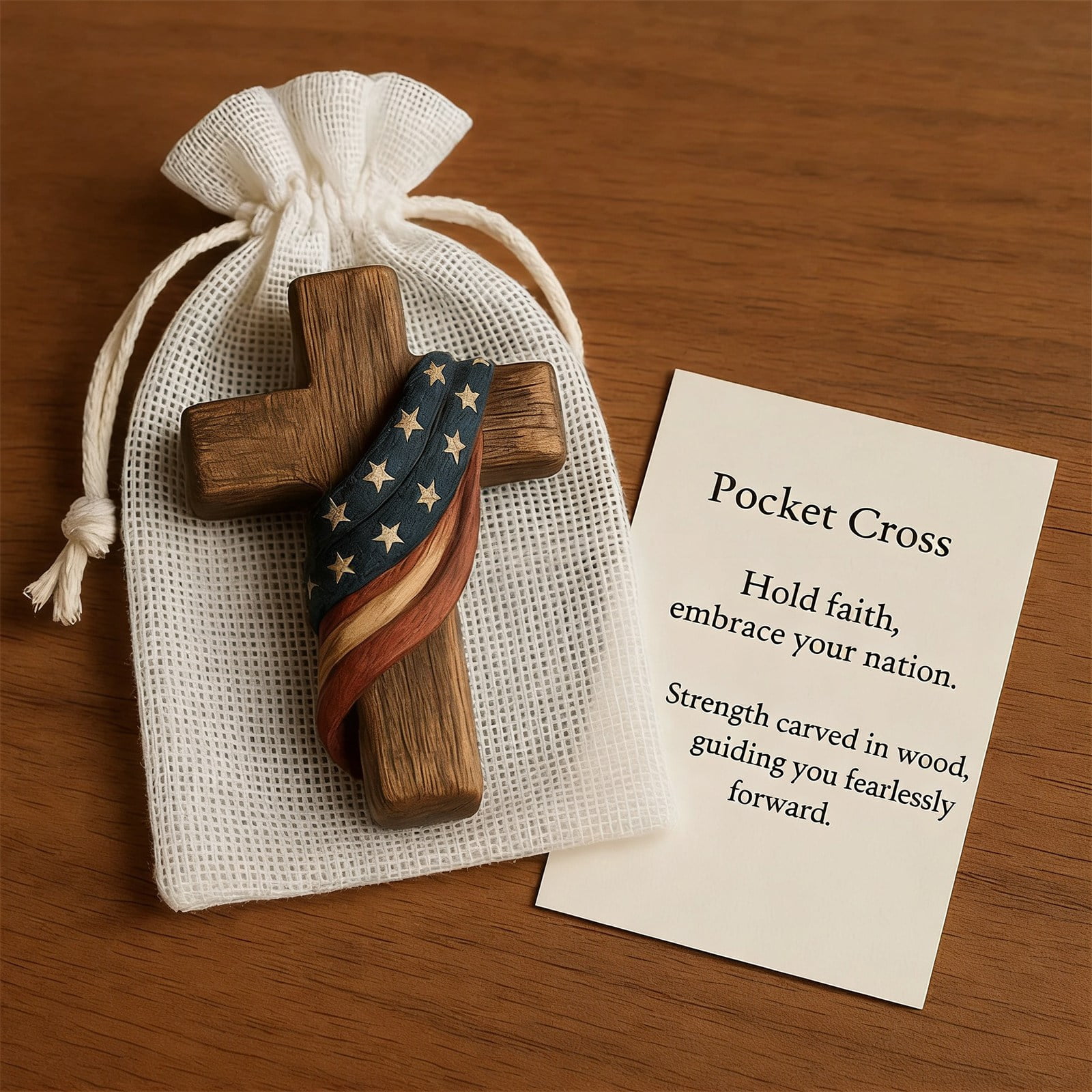 Wooden Cross Fidget Wood Prayer Pocket Cross Encouragement Gift for ...