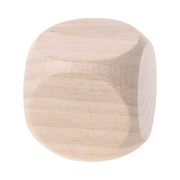 Wooden Cubes Crafts Blank Dice Six Sides Wood Square Blocks Puzzle Making Crafts