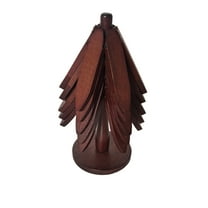 Wooden Cup Coaster Set,Tree Shape Trivet Set,Tree Coasters,5 Wooden Trivets   1 Stand for hot Dishes/Pots/Bowls/Teapots/Hot Pot Sets