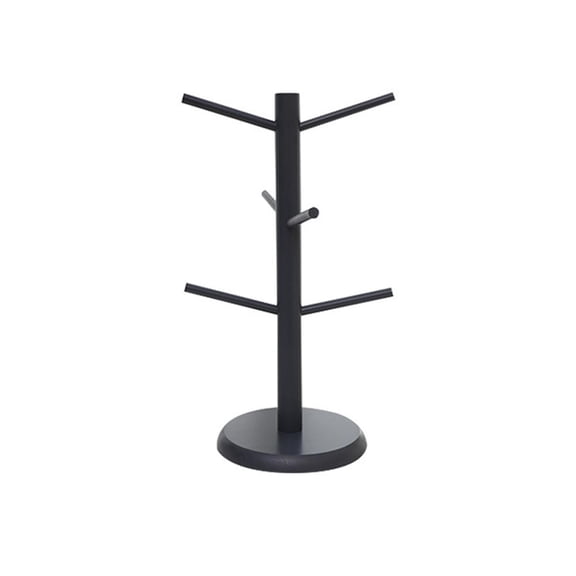 Wooden Cup Holder Tree, 6-Cup Capacity for Secure Storage, Organize Mugs on Kitchen Countertop