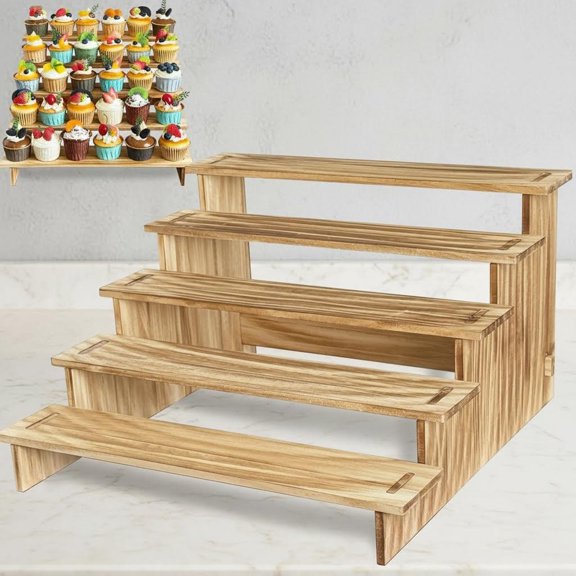 Wooden Cupcake Stand - Rustic Cupcake Holder for Display