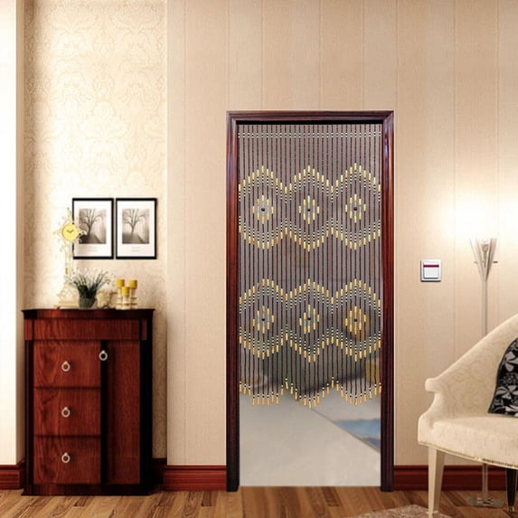 Wooden Curtain Beads String Door Room Blind Screen Window Line Divider 31-Line for Doors, Living Rooms