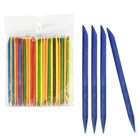 Wooden Cuticle Pusher Wood Nail Sticks Double Sided Wood Cuticle Pusher Remover