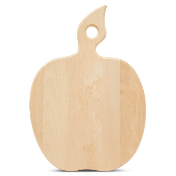 Wooden Cutting Board 11 inch, Pack of 2 Apple Shaped Cutting Board with Handle, Charcuterie Boards, Chopping Boards, by Woodpeckers