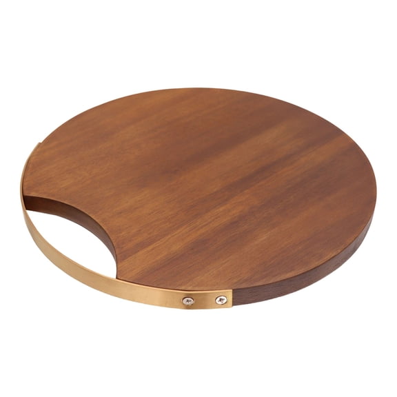 Wooden Cutting Board,Wooden Chopping Board with Handle for Meat,Cheese Board,Vegetables,Bread,and Charcuterie,Decorative Wooden Serving Board for Kitchen and Dining Room,10.23 inch(Brown)