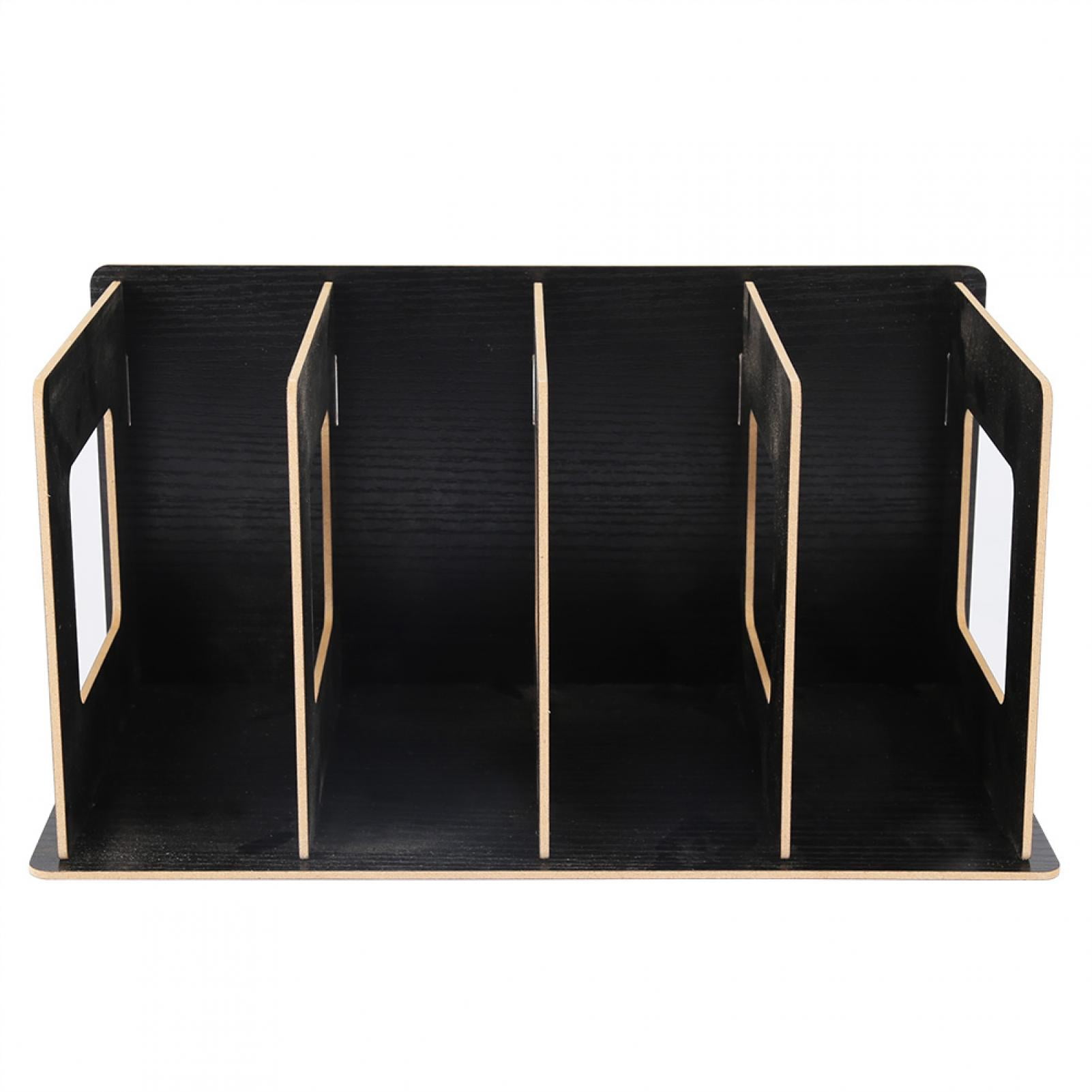 Wooden DIY Desktop Bookshelf Rack Books DVD Storage Magazine Holder for