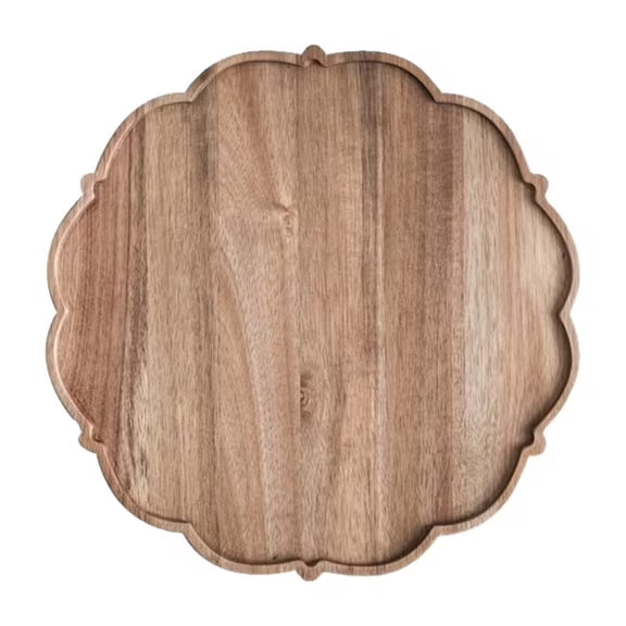 Wooden Daisy Flower Serving Board - Boho Party Platter & Charcuterie Board for Birthday, Baby Shower, Wedding Table Decor & Snack Serving