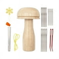 thumbnail image 1 of Cute Darning Set with Mushroom Shape Wooden Darner Sewing Tool Kit for Socks Pants Sweaters DIY Sewing Crafts, 1 of 4