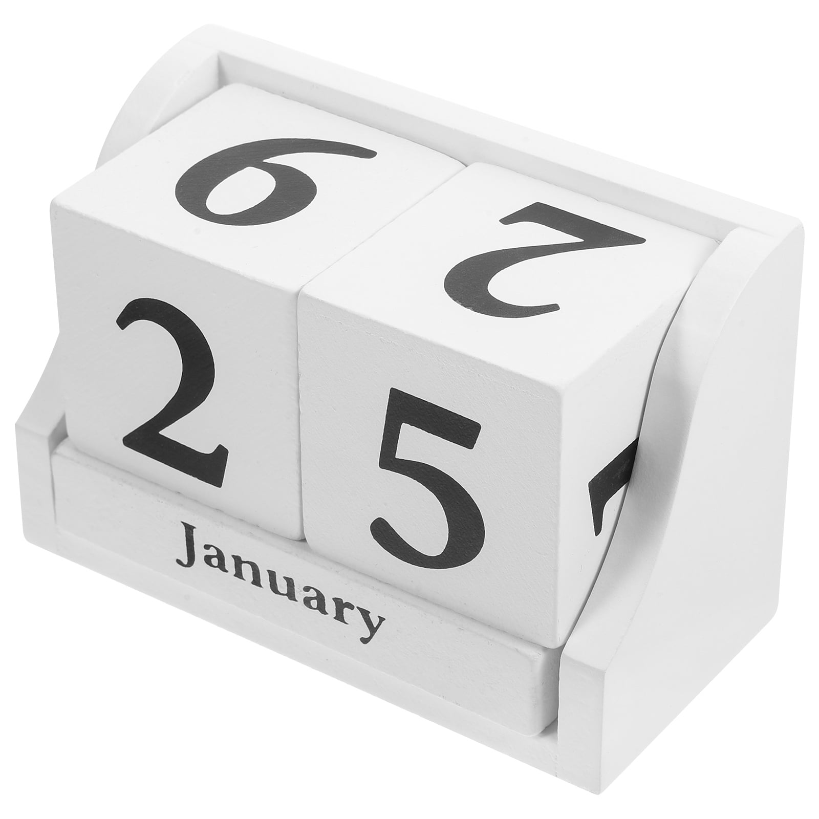 Wooden Date Calendar Block Wooden Perpetual Calendar Block Decorative Desk Wood Calendar Block