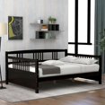 thumbnail image 1 of Wooden Daybed Frame Twin Size, Wooden Slats Support, Dual-use Sturdy Sofa Bed for Bedroom Living Room (Espresso), 1 of 4