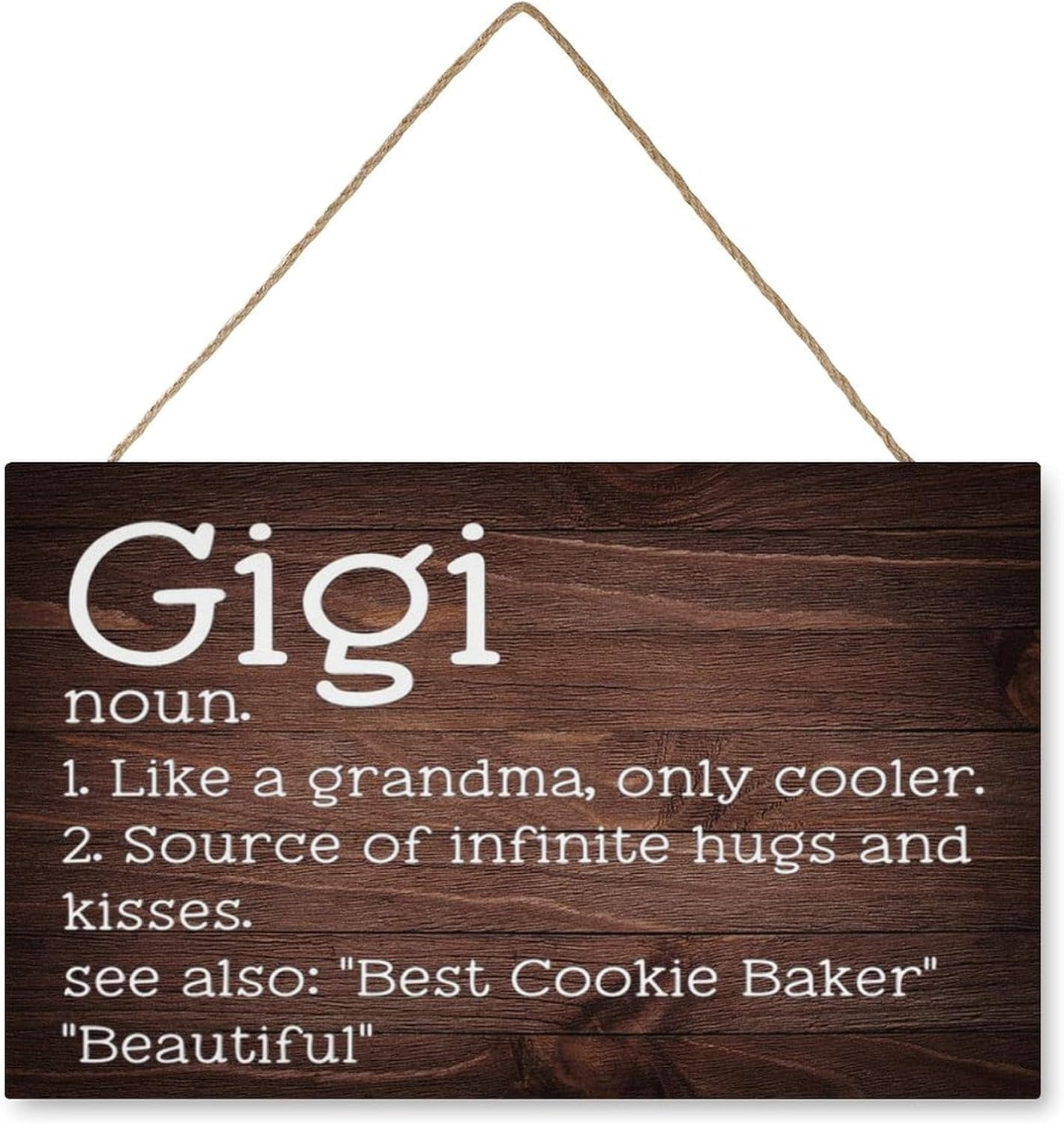 Wooden Decor Sign Gigi Definition - Grandparent Rustic Kitchen/Cafe ...