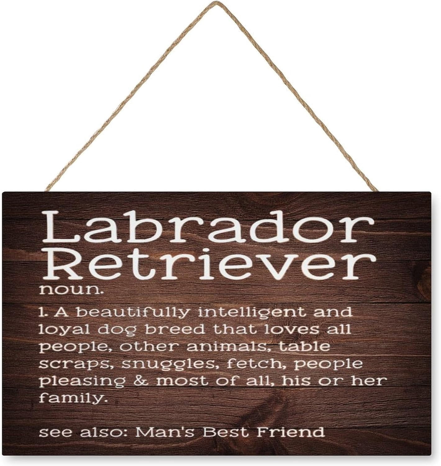 Wooden Decor Sign Labrador Retriever Definition - Dog Breed Rustic ...