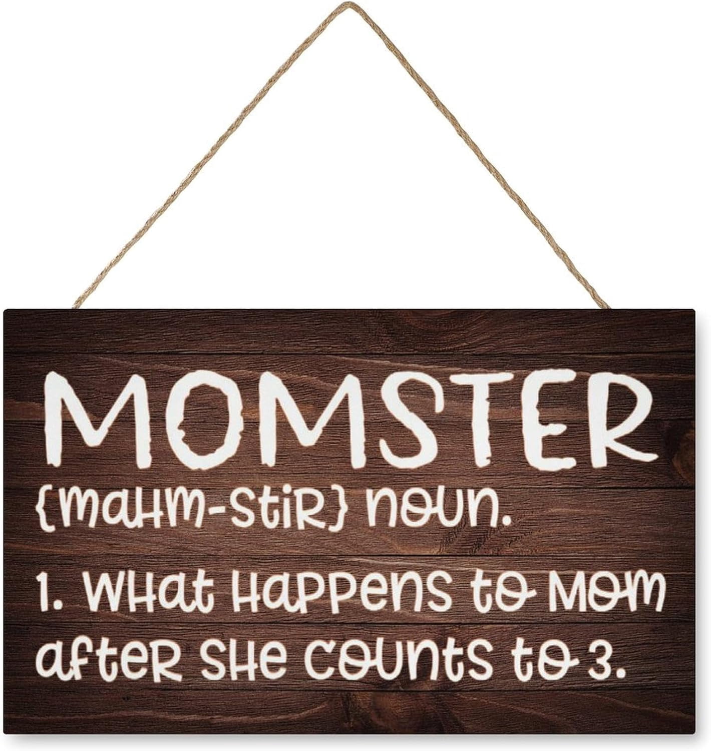 Wooden Decor Sign Momster Definition - Walmart.com