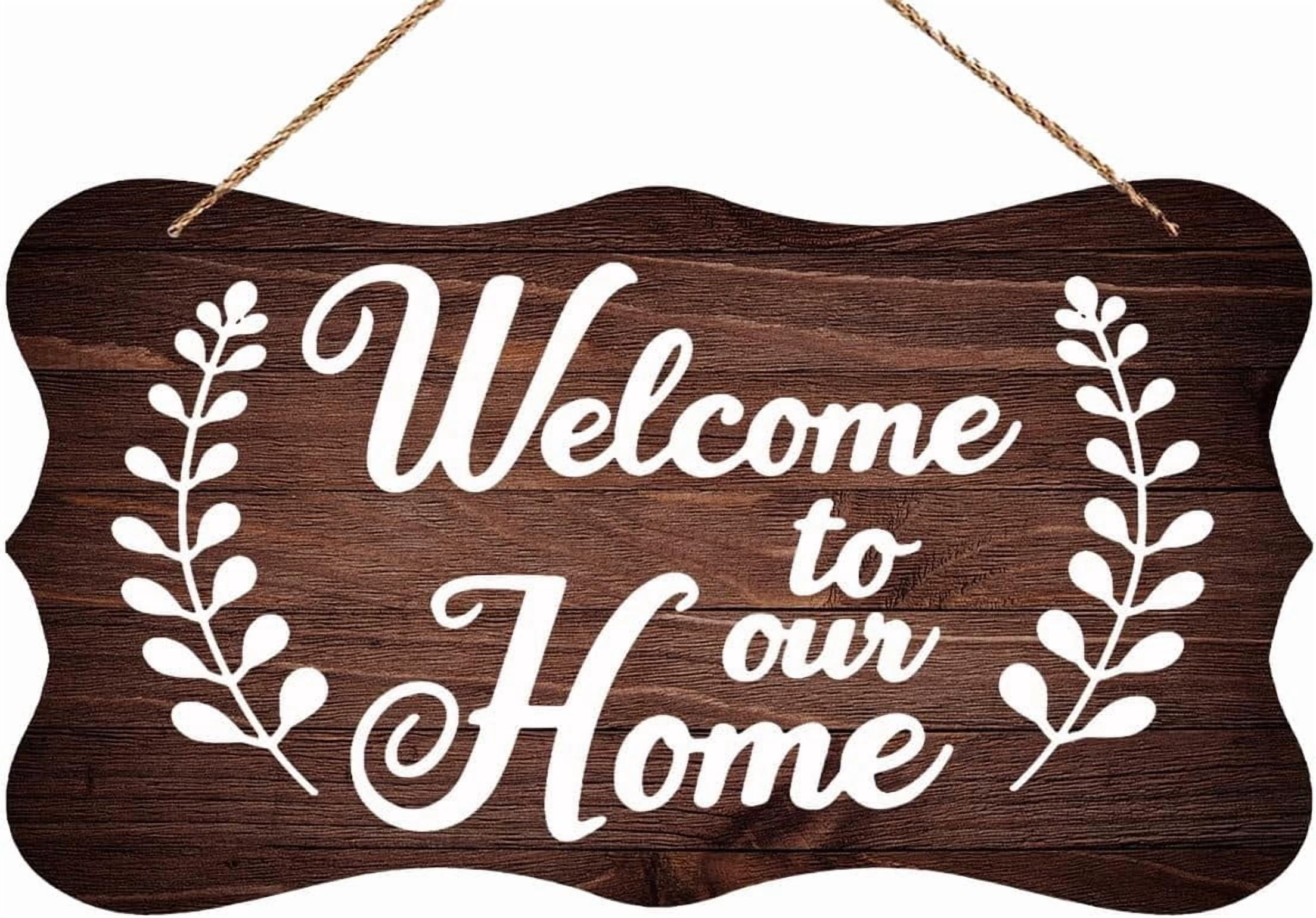 Wooden Decor Sign - Welcome - Walmart.com
