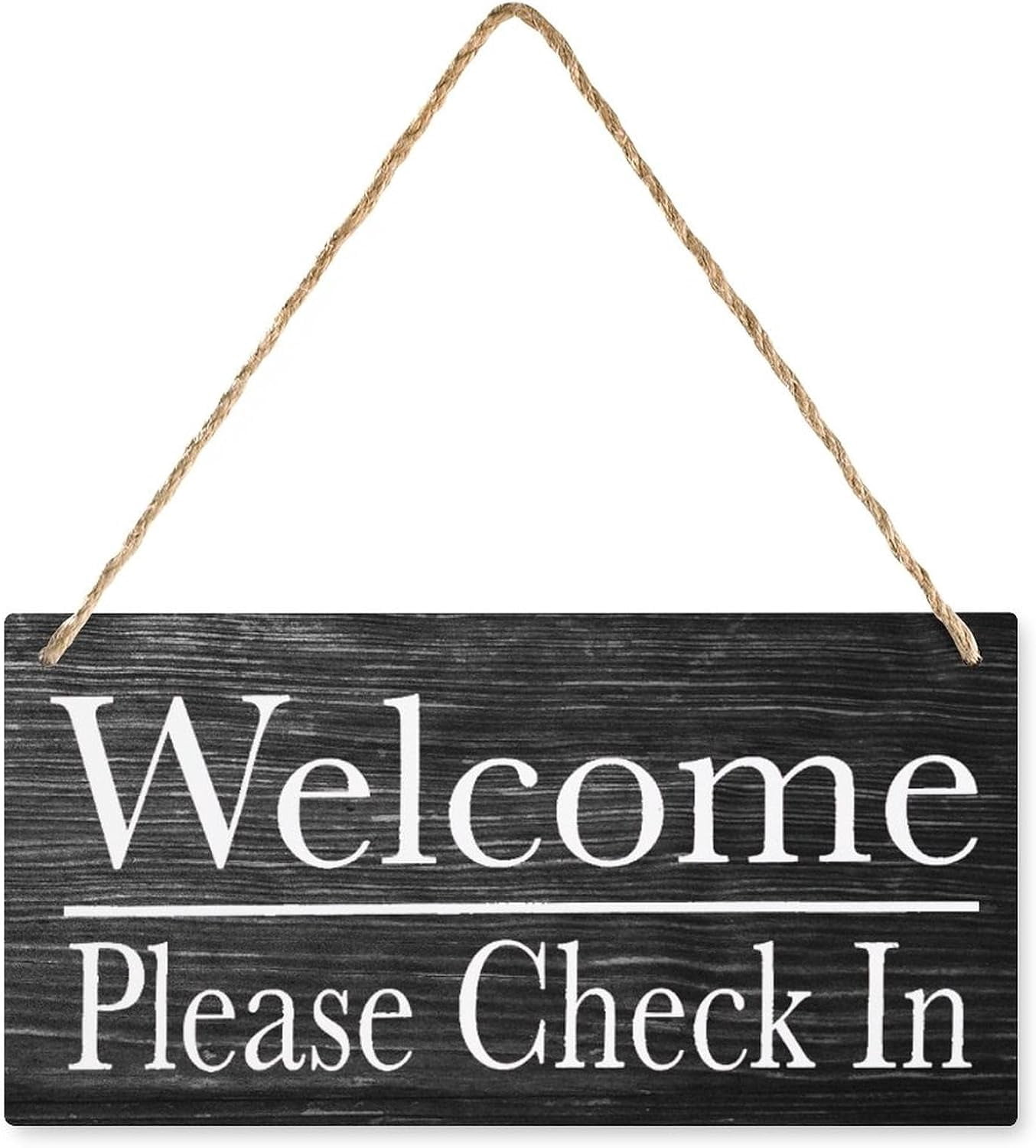 Wooden Decor Welcome Please Check in - Home Front Door Sign ...