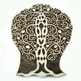 thumbnail image 1 of Wooden Decorative Tree Block Carved Textile Stamp Collectible Blocks, 1 of 1