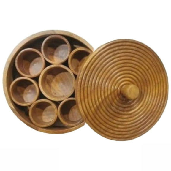 VintiquE 2-Tier Acacia Wood Handmade Spice Rack & Organizer