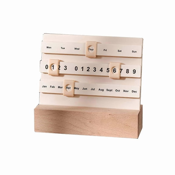 Wooden Desk Calendar Perpetual Calendar Countdown Calendar Perpetual Calendar Desktop Ornament Unique Gift
