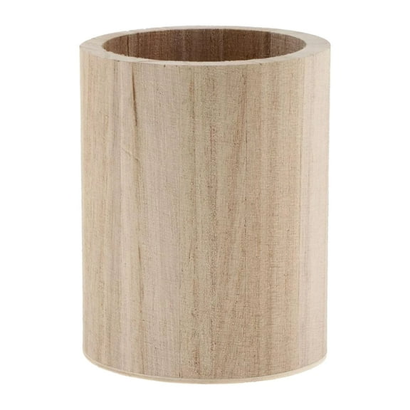 Wooden Desk Pen Holder Cup Holder Dusknt Pencil Barrel Wood Desk Pen Pencil Holder Cup Stand Round Creative Small Stationery Storage And Home And Desk Organizers