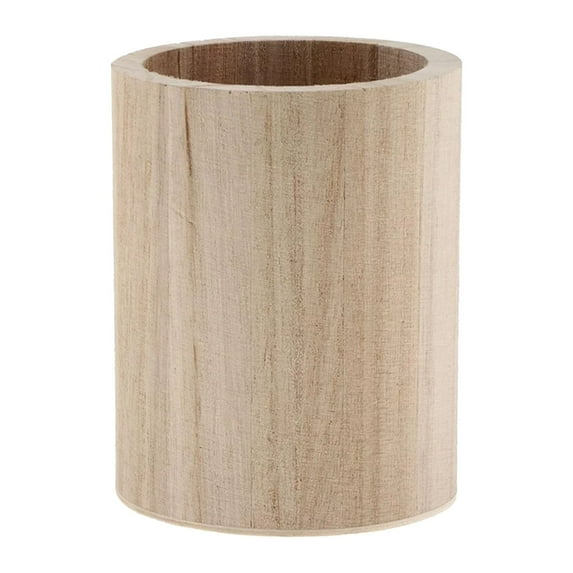 Wooden Desk Pen Holder Cup Holder Dusknt Pencil Barrel Wood Desk Pen Pencil Holder Cup Stand Round Creative Small Stationery Storage And Home And Desk Organizers
