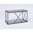 thumbnail image 1 of Wooden Desk With Metal X Frame Rustic Oak Brown - Saltoro Sherpi, 1 of 4