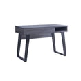 thumbnail image 1 of Wooden Desk with 1 Open Bottom Shelf & Sliding Panel, Gray, 1 of 1