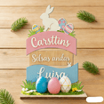 thumbnail image 1 of Wooden Desktop Ornaments Easter Bunny Decorations, Easter Decorations for The Home, Easter Table Top Decor Happy Easter Signs(1pc), 1 of 4