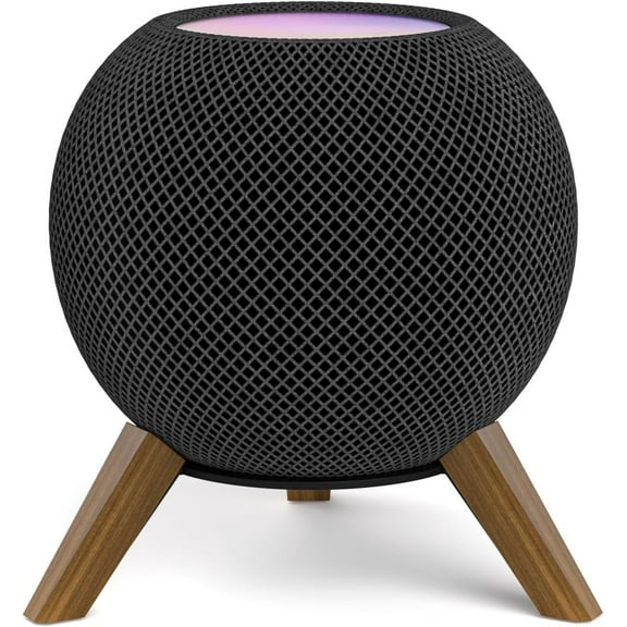 Wooden Desktop Speaker Stand for HomePod Mini Stand - Wood Tripod Desk Speaker Stand for Home Pod Mini Table Stand Holder for Space Saving and Decoration