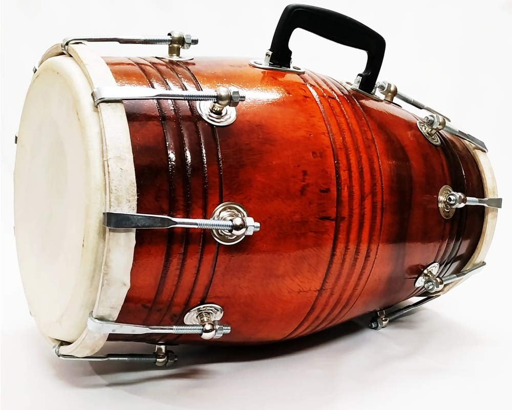 Wooden Dholak Folk 18 inches Indian Music Instrument