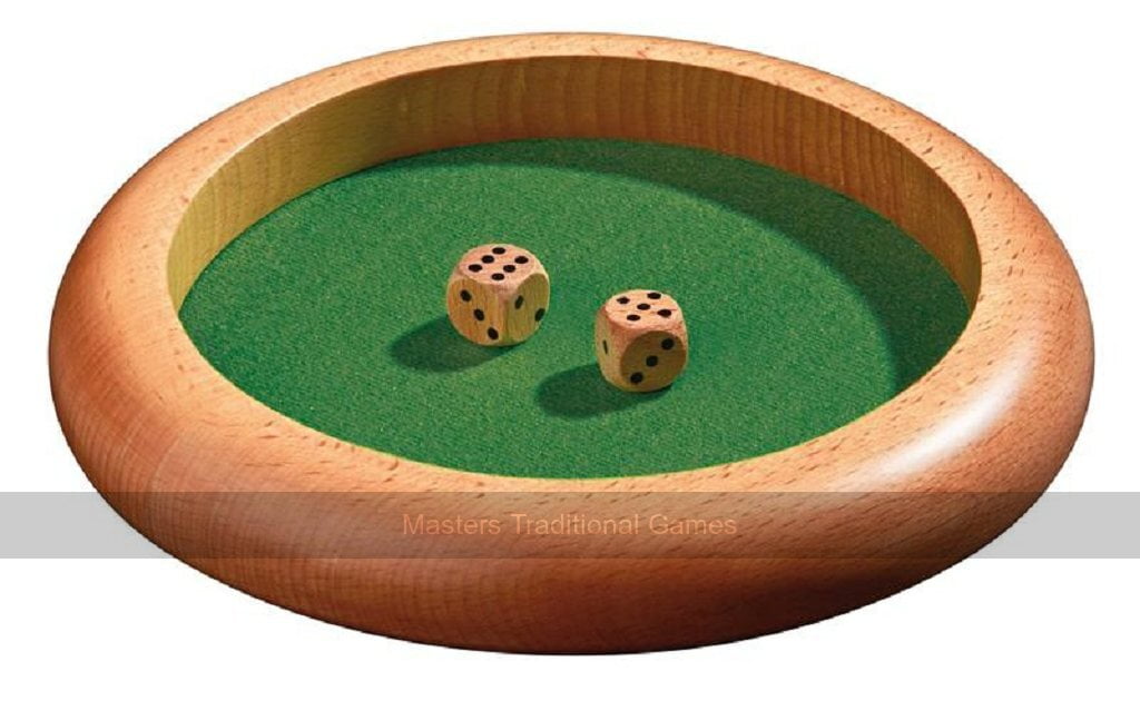 Wooden Dice Tray, 22cm