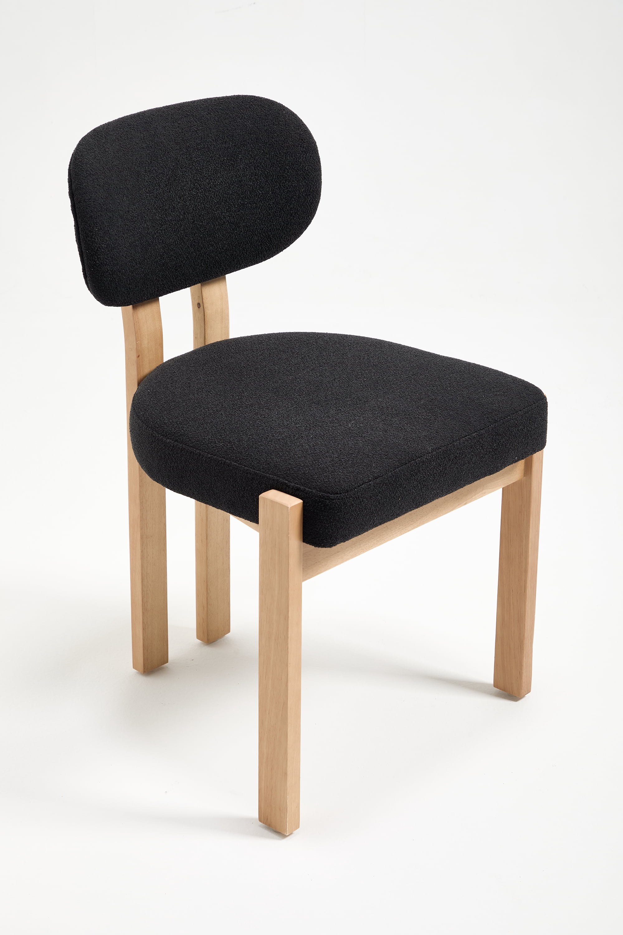 Wooden Dining Chairs Set of 2, Modern Fabric Upholstered Dining Room Chair Kitchen Chairs, Farmhouse Dinner Chair for Kitchen Dining Room