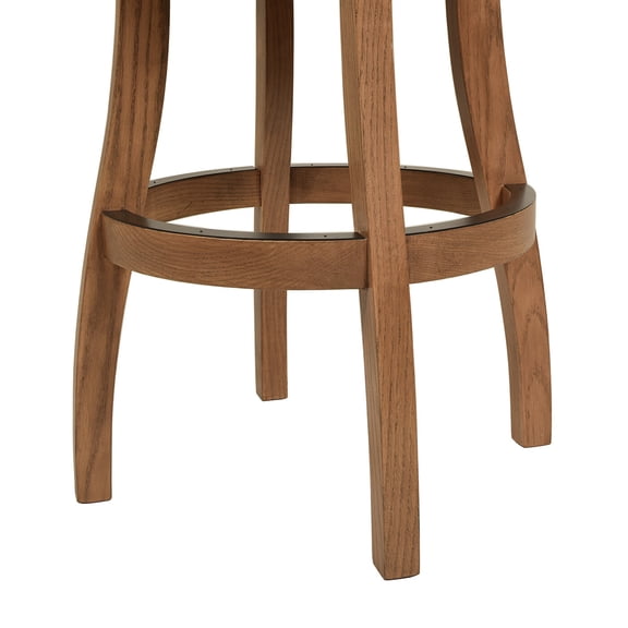 Wooden Dining Chairs, Williams 31" Swivel Bar Stool with Armrests, White Pepper Stain Resistant High Performance Polyester, White Dining Chairs,Polyester Upholstered Dining Chairs