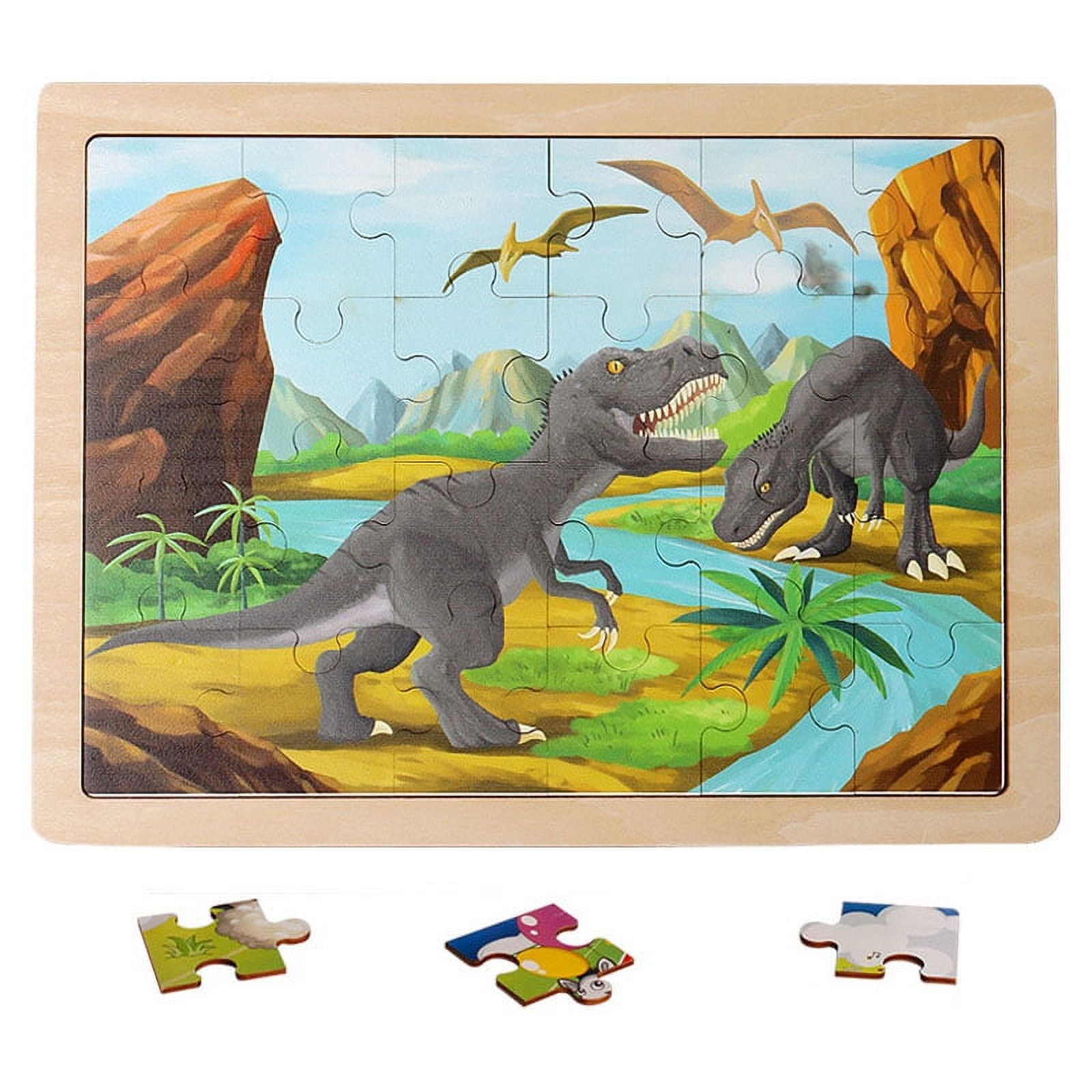 Cartoon Dinosaur 3D Wooden Puzzle - Les Jeux Montessori