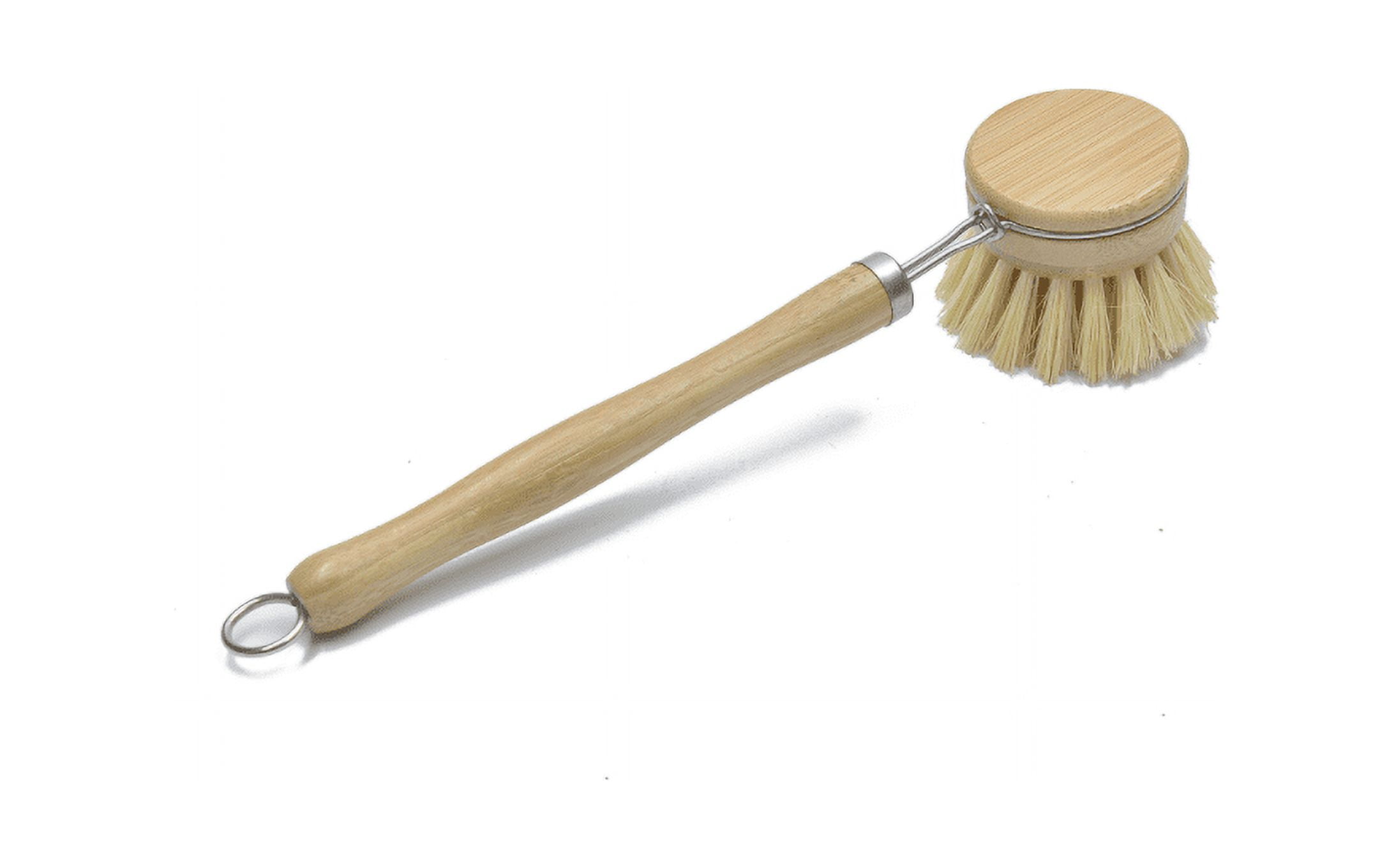 Wooden Dish Brush,Bamboo Wood & Natural Bristle Tampico Fiber Cleaning Brushes for Grill Bakeware Pot Pan Dish Bowl Kitchen Cleaning
