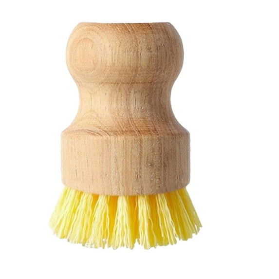 Wooden Dish Brush, Natural Wood Dish Scrub Brush with Sisal Bristles for Cleaning Pots Pans and Sink, Eco-Friendly Kitchen Scrubber, 4 Pcs, 3.14x2.16"