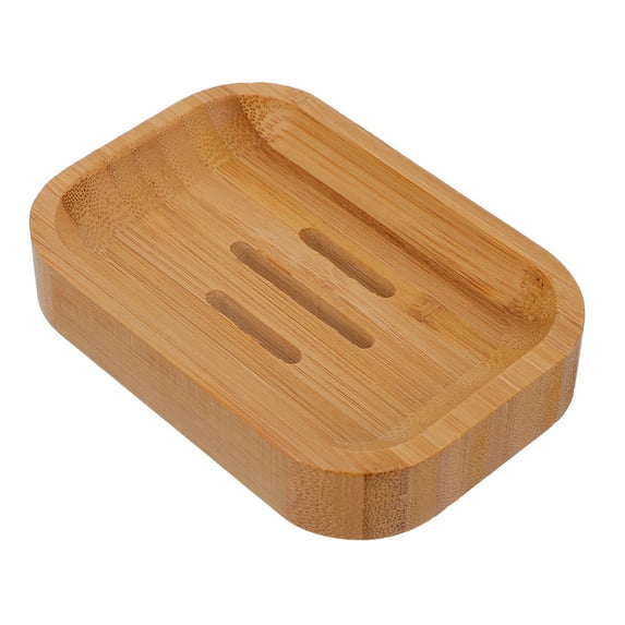 CHICHUMID Bamboo Bath Tray Rectangular For Home Bathroom 1Pack 4.52x3.14x0.79 Inch